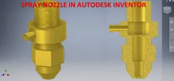 Spray Nozzle in Autodesk Inventor || Inventor Tutorial || 3d Drawing Practice Tutorial in Inventor