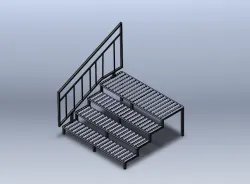 Stairs with a railing