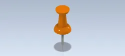 Studycadcam 3D CAD Exercise 1089/Push Pin/Alfiler/Autodesk Inventor Pro