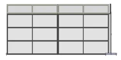 T-shaped Sliding door
