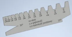 Trapezoidal thread template