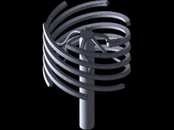 Turbine shaped showpiece