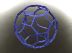 Wireframe Shape Truncated Cuboctahedron 3D print model