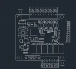 2D CAD Model PLC Mitsubishi FX3U-14MR