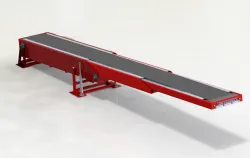 3D design model of 3 section telescopic belt conveyor loading & unloading belt conveyor
