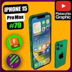 #79 iPhone 15 Pro Max |  Fusion 360 | Pistacchio Graphic