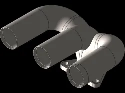 A  CAD model of the exhaust runner