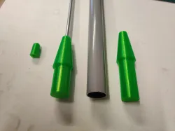 Beach Flag connectors: Protective tip & rod-to-pole connector