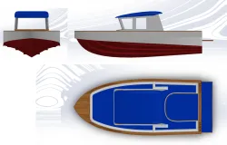 boat hull for waves and speed  concept  ( .stl )