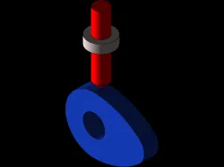 Cam and follower with motion in vertical direction