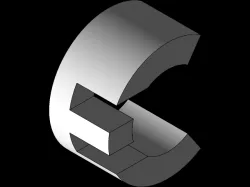 Chernin Entertainment Logo 2023 in SolidWorks - Extruded Boss - Extruded Cut