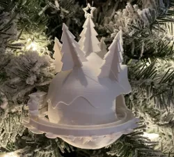 Christmas Train Globe Ornament 