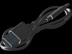 coiled up USB cable