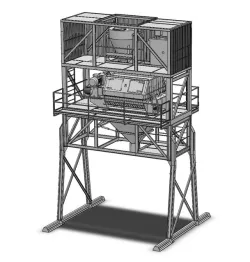 Concrete batch plant tower 3m3