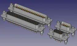 DB 37 and DB 9 Vertical Pcboard Male and Female Connectors