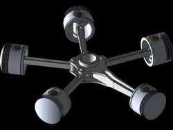 DESIGN ASSEMBLY OF A RADIAL ENGINE on Dassault Systèmes Solidworks