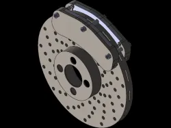 Disc brake with brake pads and Caliper