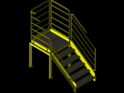 ESCADA PLATAFORMA 1000X1000MM
