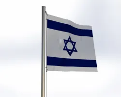 Flag on pole