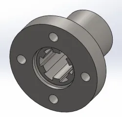 Flange (hub with ISO-DIN-14 straight splines)