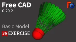 FreeCAD Tutorial for beginners,badminton-36