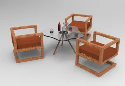Gargen tea table and chair