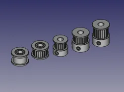 GT2 Pulleys And Idler for a 5mm shaft