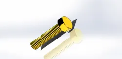 Hexagonal thread bolt
