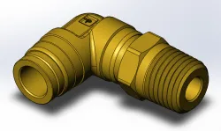 Parker 169PMT-8-8 Brass Swivel Fitting 1/2" MPT x 1/2" PTC