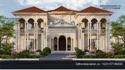 Qatar Villa Design , Dubai classic villa elevation, Kuwait villa , Saudi arabian Villa Exterior, Muscat Oman Villa in Classic front view