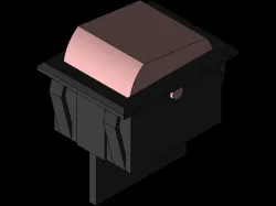 Red Rocker switch