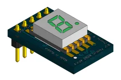 Small single digit numeric Display with shift register 74HCT595PW