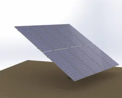 Solar panels structure for farm area