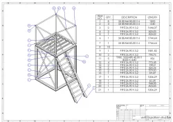 Solidworks weldments industrial steel frame structure