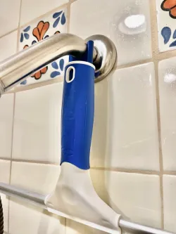 Squeegee hanger shower clip