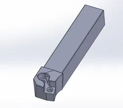 Tooling lathe with round insert.