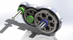 Two stage reduction gearbox