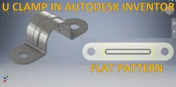U Clamp in Autodesk Inventor Sheet Metal || U clamp Drawing in Inventor || Sheetmetal Drawing Cad
