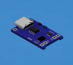 1S 4056 BMS and USB Type C Connector Module