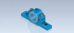3D CAD Basic exercise / Plummer Block Bearing/ Soporte de Apoyo de Rodamientos /Autodesk Inventor Pro