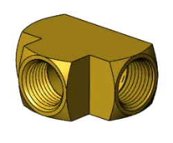 3X 3/8" FNPT Brass Tee Fitting