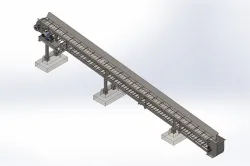50' Chain Drag Chain Conveyor