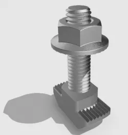 5537T01_Drop-in Nut with Stud, M6 Thread Size