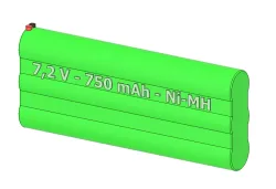 7,2V 750 mAh Battery Ni-MH