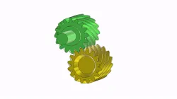 Animated. Helical Gears Transmission_2