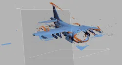 Avion harrier, scanning, airfix model