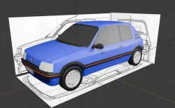 Blender Projet 04 Peugeot 205 GTI