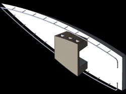 Boat with wheel 3D modelling