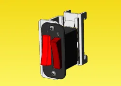 Bracket for mounting the PT61-2V toggle switch on a DIN rail
