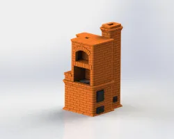 Brick oven with heat exchanger